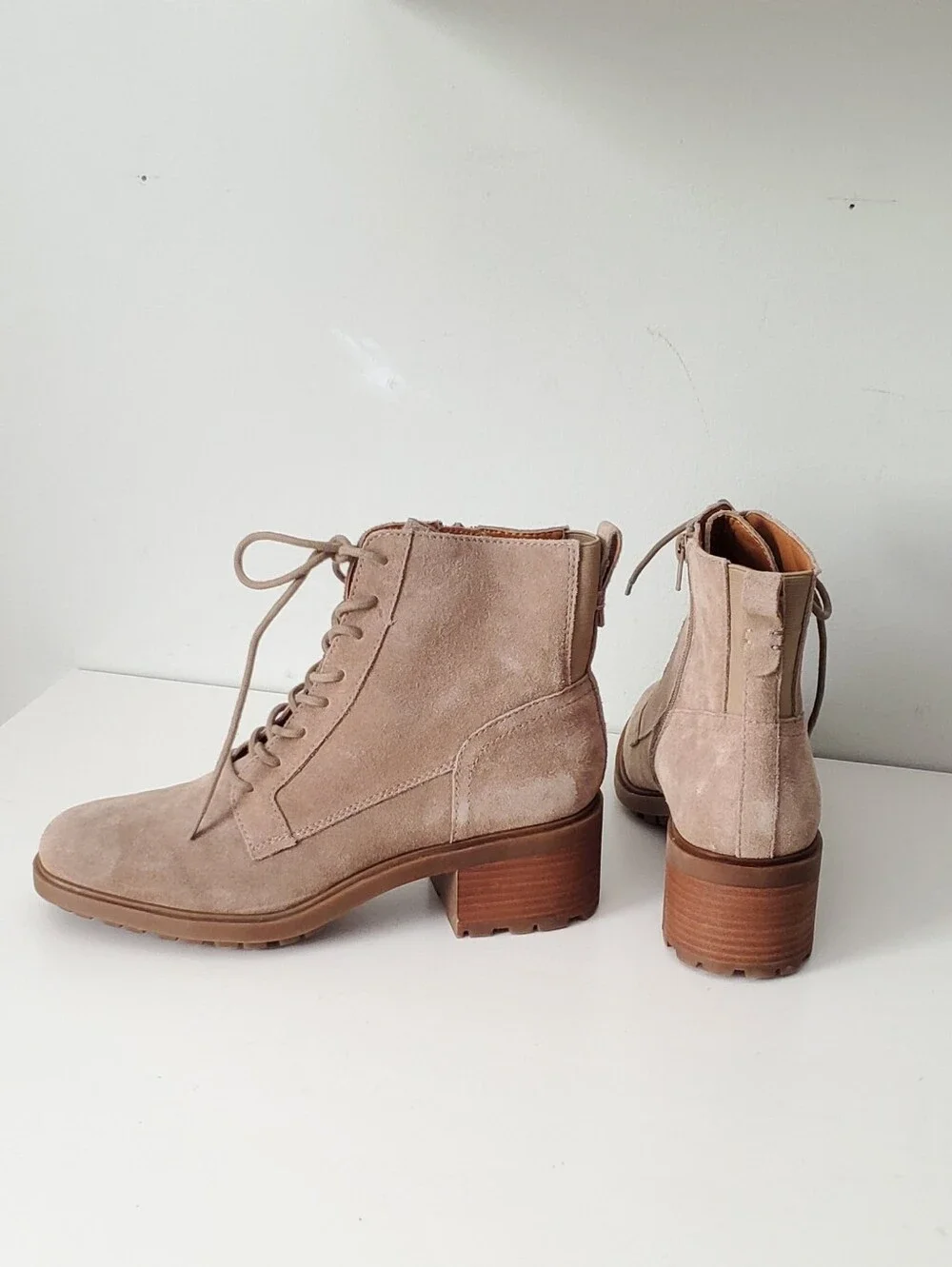 NEW! Lucky Brand Suede Leather Diedrah Combat Boots Size 9.5